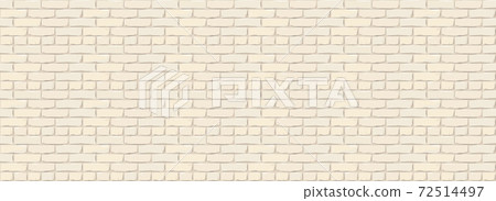 Brick Wall Texture Background. Digital llustration of White Color Brickwall. Seamless Pattern in Loft Style. Vector Illustration. EPS 10 72514497
