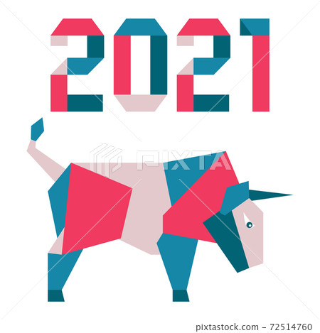 New Year Bull Ox Symbol 2021 Chinese Origami New Year Bull Ox Symbol 2021 Chinese Origami 72514760