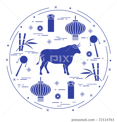 Chinese New Year Ox symbol 2021 calendar Festive Chinese New Year Ox symbol 2021 calendar Festive 72514763