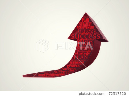 Abstract red arrow 72517520