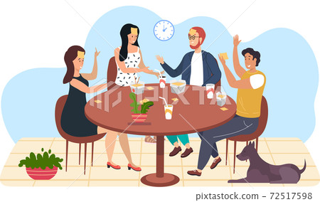 Colleagues are playing who I am. Friends spend time together. People during a break at work 72517598