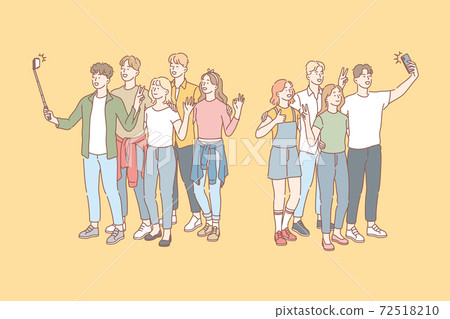 Selfie, social media, friendship, blogging concept 72518210