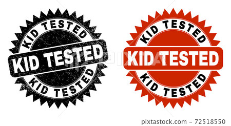 KID TESTED Black Rosette Watermark with Scratched Style KID TESTED Black Rosette Watermark with Scratched Style 72518550