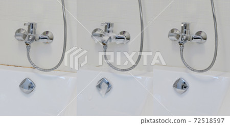 Cleaning tiles and silicone bathtub 72518597