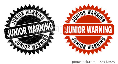 JUNIOR WARNING Black Rosette Watermark with... - Stock Illustration ...