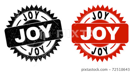 JOY Black Rosette Seal with Corroded Surface - Stock Illustration ...