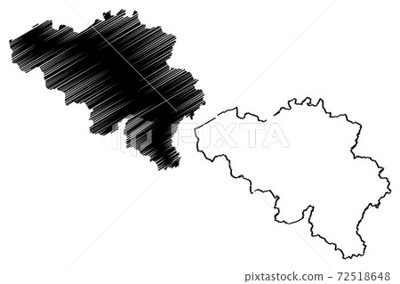 Belgian map vector illustration 72518648
