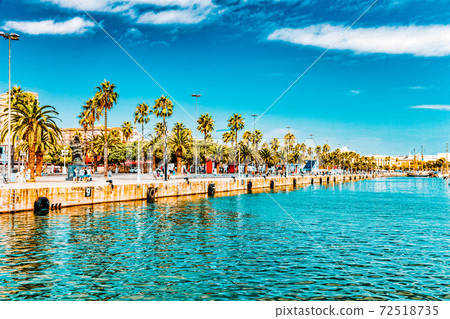 Panorama on Barcelona Seaport .Barcelona. Spain. Panorama on Barcelona Seaport .Barcelona. Spain. 72518735