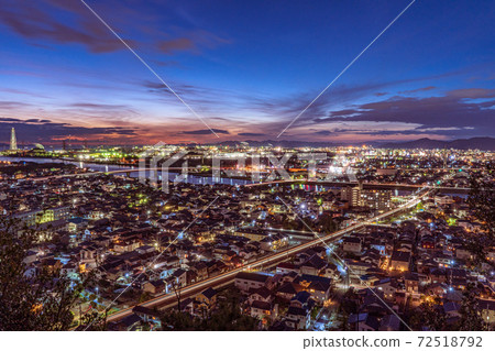 姬路市夜景 照片素材 圖片 圖庫