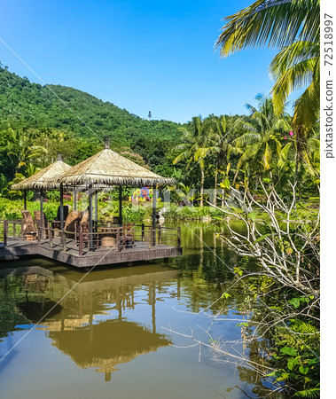 Gazebo on the lake in the Yanoda Rainforest Cultural Tourism Zone Gazebo on the lake in the Yanoda Rainforest Cultural Tourism Zone 72518997