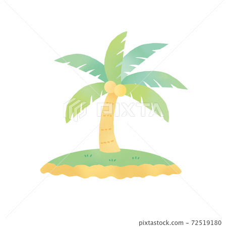 Illustration of a palm tree with a watercolor touch 72519180