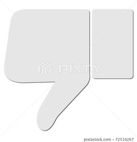 可以用於營銷的SNS拇指向下圖標的簡單版本 可以用於營銷的SNS拇指向下圖標的簡單版本 72519267