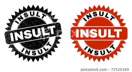 INSULT Black Rosette Stamp with Rubber Surface 72520169