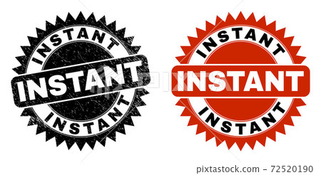 INSTANT Black Rosette Stamp Seal with Corroded... - Stock Illustration ...