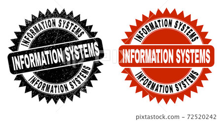 INFORMATION SYSTEMS Black Rosette Seal with... - Stock Illustration ...