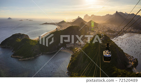 Beautiful panorama of Rio de Janeiro at twilight, Brazil. Sugarloaf Mountain Beautiful panorama of Rio de Janeiro at twilight, Brazil. Sugarloaf Mountain 72520489
