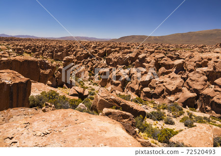 Rock formations in desert of Altiplano, Bolivia. Rock formations in desert of Altiplano, Bolivia. 72520493