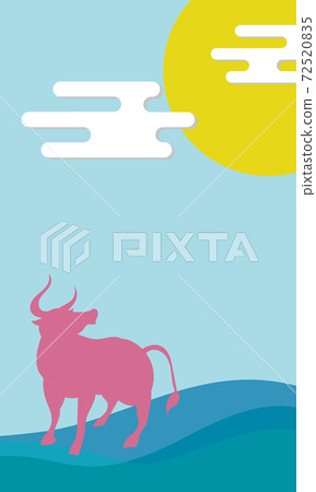 矢量圖像的公牛,新年賀卡,生肖,2021年 矢量圖像的公牛,新年賀卡,生肖,2021年 72520835