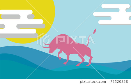 Bull vector image, New Year's card, Zodiac, 2021 72520838