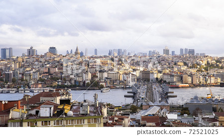 View of the Istanbul at cloudy weather, Turkey View of the Istanbul at cloudy weather, Turkey 72521025