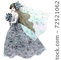 Bride in blue dress 72521062