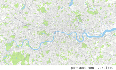 City map London, color detailed urban road plan, vector illustration 72521550
