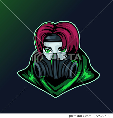 Assassin Ninja Esport Logo Gaming, Vector Illustration Mascot. 72522300