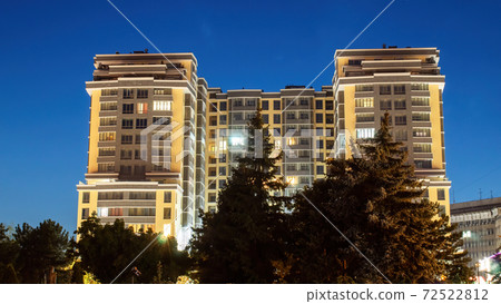 residential building at night in Chisinau, Moldova residential building at night in Chisinau, Moldova 72522812