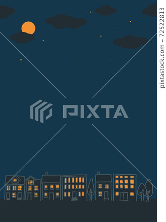 Full moon and night cityscape (A0 size vertical) Full moon and night cityscape (A0 size vertical) 72522813