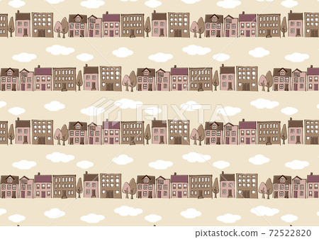 Brown cityscape (pattern) 72522820