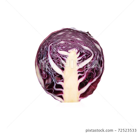 red cabbage isolated on white background. red cabbage isolated on white background. 72523533