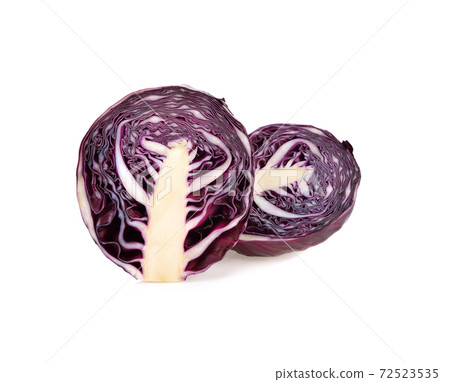 red cabbage isolated on white background. red cabbage isolated on white background. 72523535