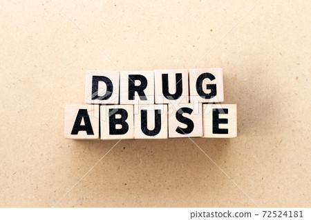Alphabet letter block in word drug abuse on wood background Alphabet letter block in word drug abuse on wood background 72524181