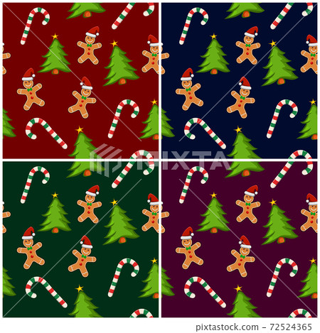 Pattern for wrapping paper red christmas tree Vector Image