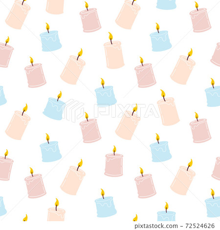 Scented burning candles seamless pattern 72524626