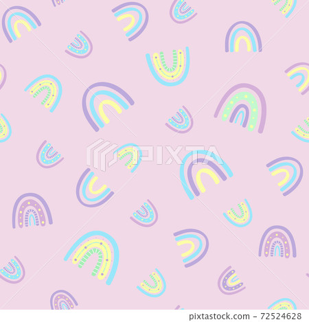 rainbow seamless pattern. Childrens pattern 72524628