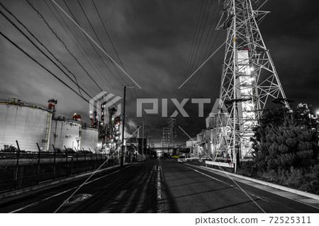 京濱工業區工廠夜景 72525311