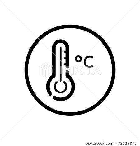 Celsius thermometer. Weather icon in a circle.... - Stock Illustration ...