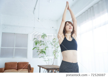 Stretch sports yoga training exercise flexible young women Stretch sports yoga training exercise flexible young women 72526087