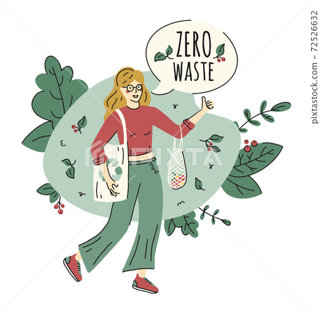 Zero waste and ecology protection woman 72526632