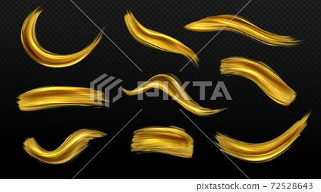 Gold brush strokes, golden paint smears Gold brush strokes, golden paint smears 72528643