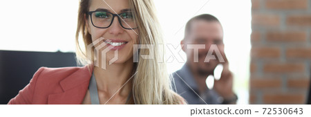 Blonde pretty office worker Blonde pretty office worker 72530643