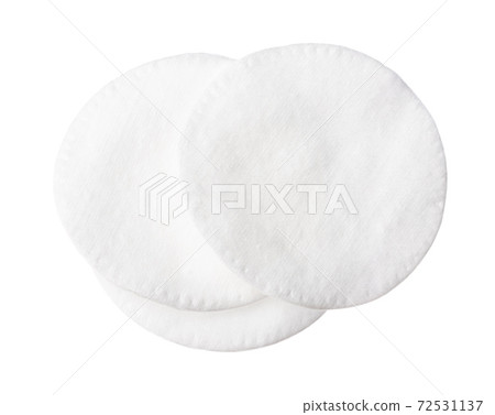 Cotton pads disc isolated on white background Cotton pads disc isolated on white background 72531137