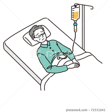 Senior man undergoing gastric fistula nutritional management Senior man undergoing gastric fistula nutritional management 72531841