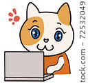 貓在遠程工作 72532049