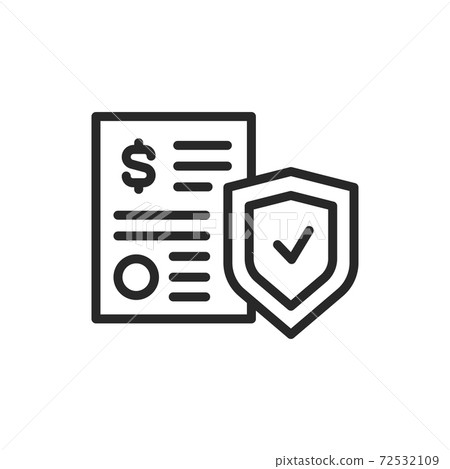 Professional liability insurance color line icon. Isolated vector element. Professional liability insurance color line icon. Isolated vector element. 72532109