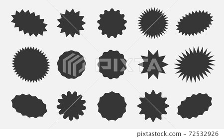 Starburst speech bubbles, bursting promo star tag 72532926