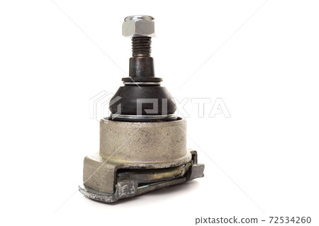 ball joint on white background, detail of car suspension, concept of repair in a car service 72534260