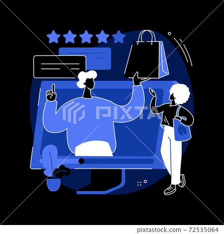 Product review abstract concept vector illustration. 72535064