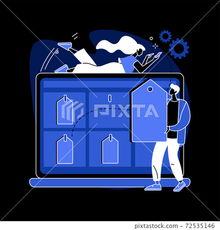 Tag management abstract concept vector illustration. Tag management abstract concept vector illustration. 72535146